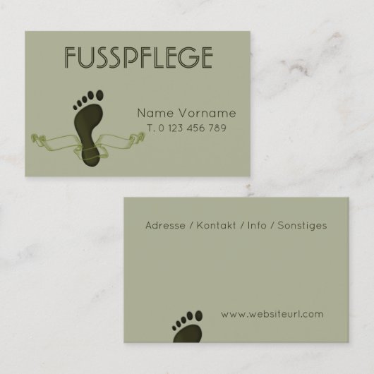 fusspflege visitenkarte (Vorne/Hinten)