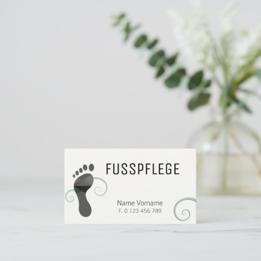 fusspflege visitenkarte (Stehend Vorderseite)
