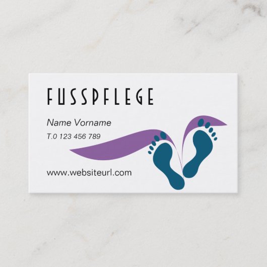 fusspflege visitenkarte (Vorderseite)
