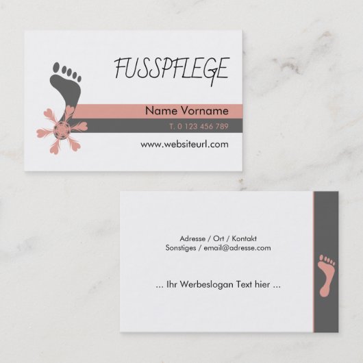 fusspflege visitenkarte (Vorne/Hinten)