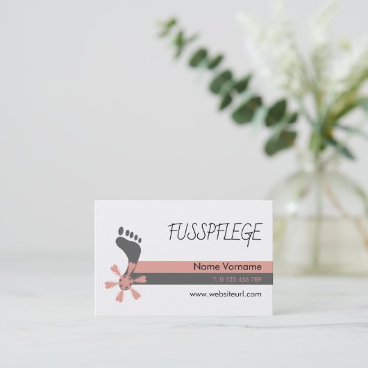 fusspflege visitenkarte (Stehend Vorderseite)