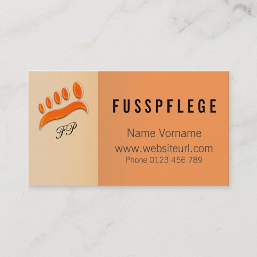 fusspflege visitenkarte (Vorderseite)