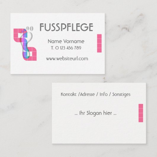 fusspflege visitenkarte (Vorne/Hinten)