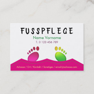 fusspflege visitenkarte