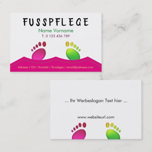 fusspflege visitenkarte (Vorne/Hinten)