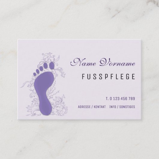 fusspflege visitenkarte (Vorderseite)