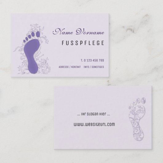 fusspflege visitenkarte (Vorne/Hinten)