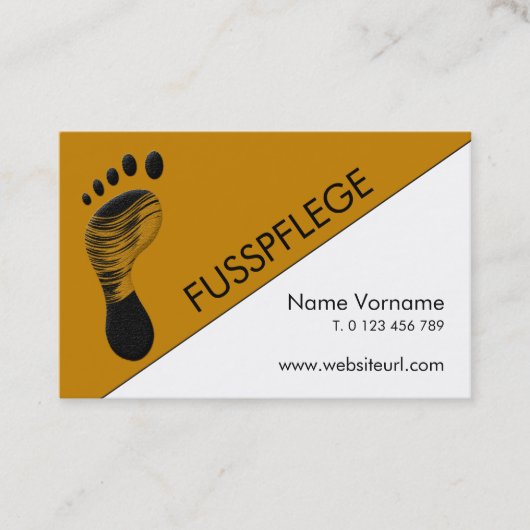 fusspflege visitenkarte (Vorderseite)