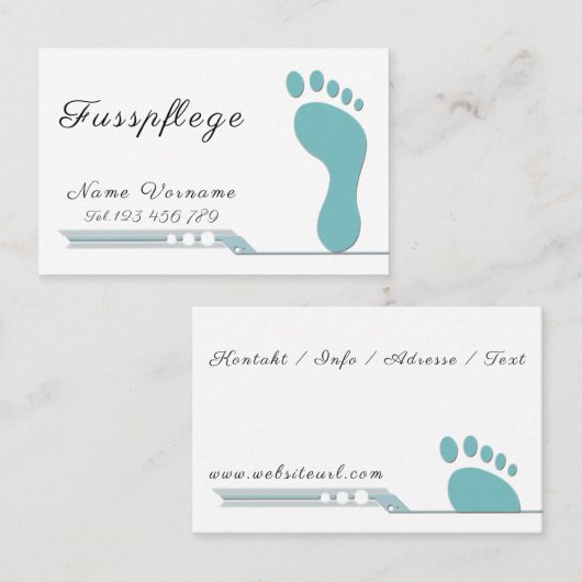 Fusspflege Visitenkarte (Vorne/Hinten)