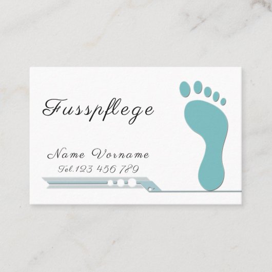 Fusspflege Visitenkarte (Vorderseite)