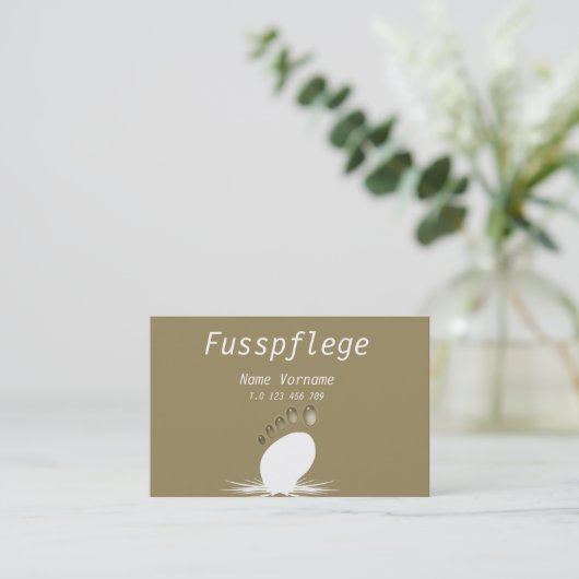 Fusspflege Visitenkarte (Stehend Vorderseite)