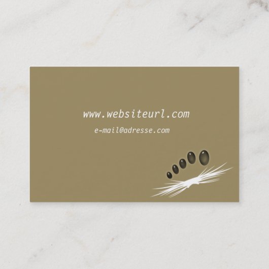 Fusspflege Visitenkarte (Rückseite)