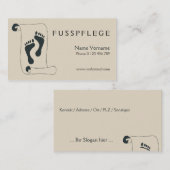 fusspflege visitenkarte (Vorne/Hinten)