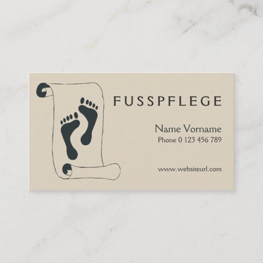 fusspflege visitenkarte (Vorderseite)