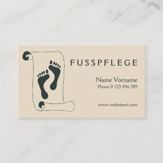 fusspflege visitenkarte (Vorderseite)