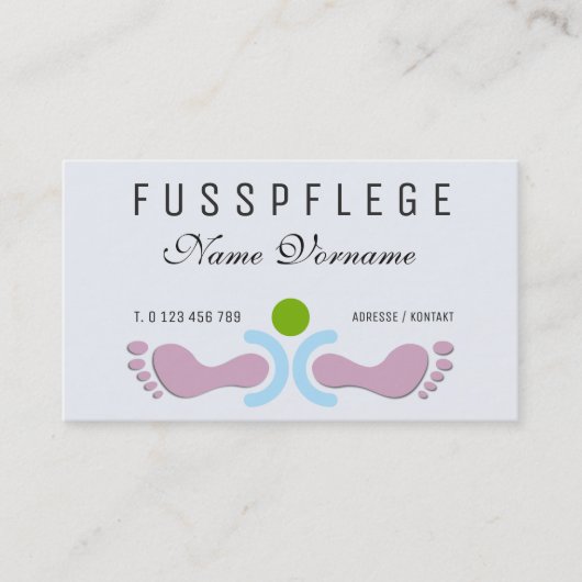 fusspflege visitenkarte (Vorderseite)