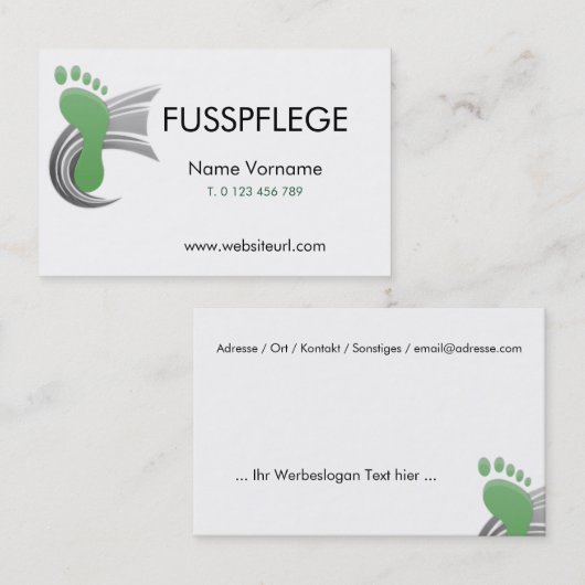 fusspflege visitenkarte (Vorne/Hinten)