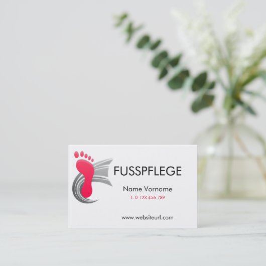 fusspflege visitenkarte (Stehend Vorderseite)