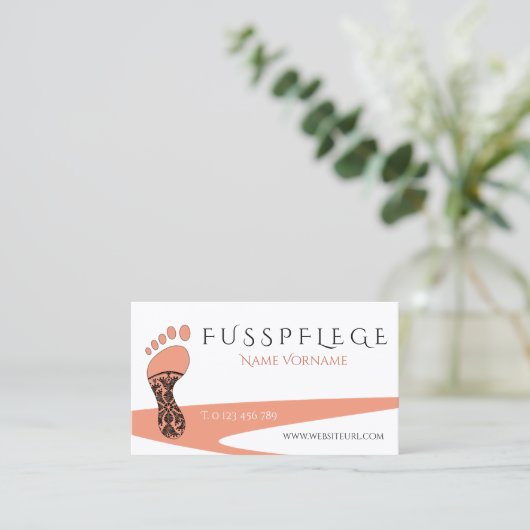 fusspflege visitenkarte (Stehend Vorderseite)