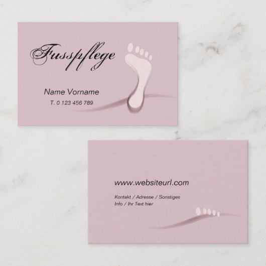 fußpflege visitenkarte (Vorne/Hinten)