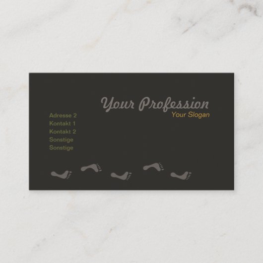 Fußpflege Visitenkarte (Vorderseite)