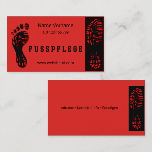 fusspflege visitenkarte (Vorne/Hinten)