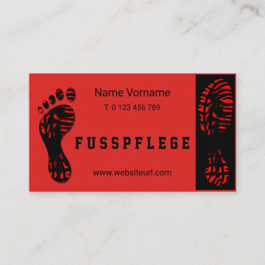 fusspflege visitenkarte (Vorderseite)