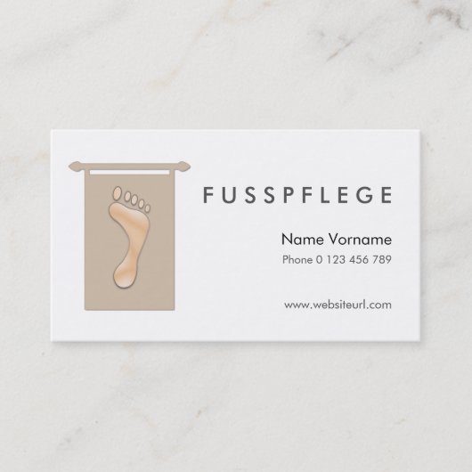 fusspflege visitenkarte (Vorderseite)