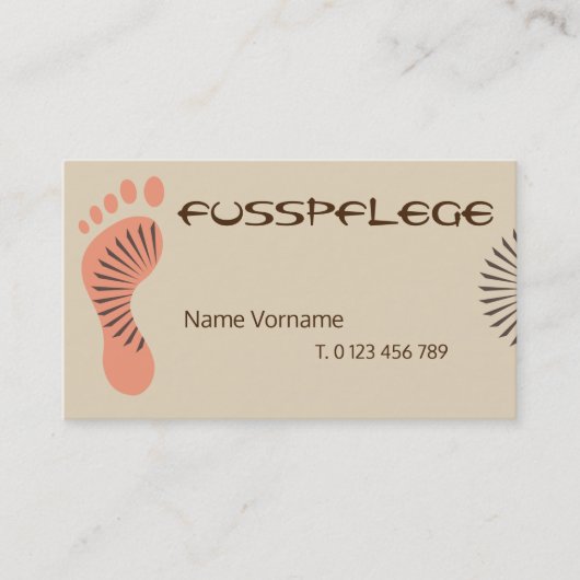 fusspflege visitenkarte (Vorderseite)