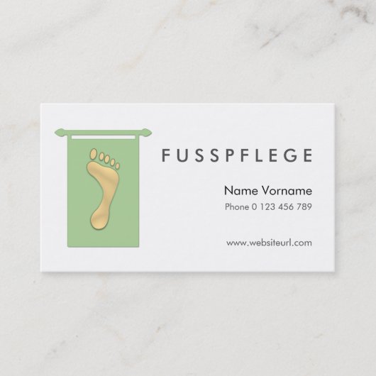 fusspflege visitenkarte (Vorderseite)