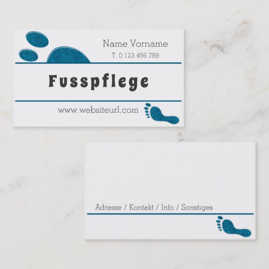 fusspflege visitenkarte (Vorne/Hinten)