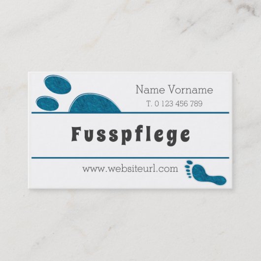 fusspflege visitenkarte (Vorderseite)