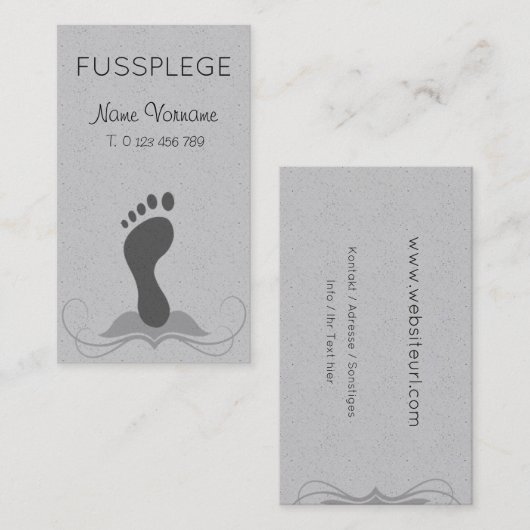fußpflege visitenkarte (Vorne/Hinten)