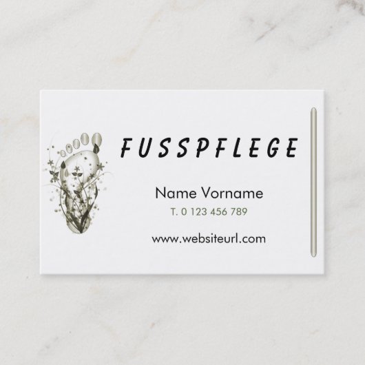fusspflege visitenkarte (Vorderseite)
