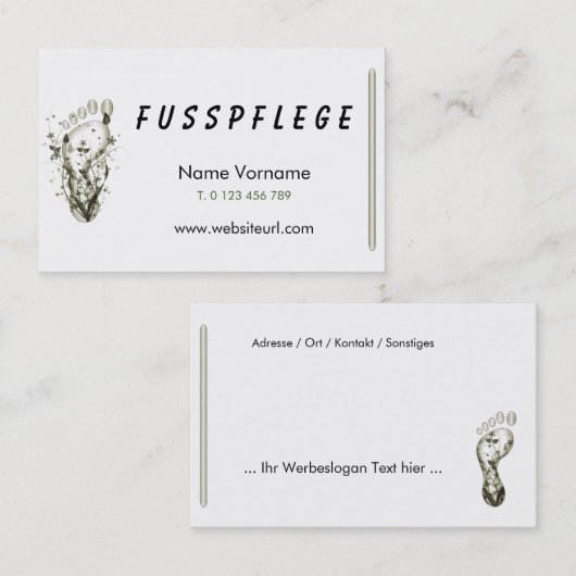 fusspflege visitenkarte (Vorne/Hinten)