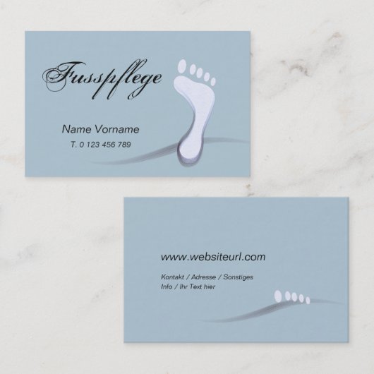 fußpflege visitenkarte (Vorne/Hinten)