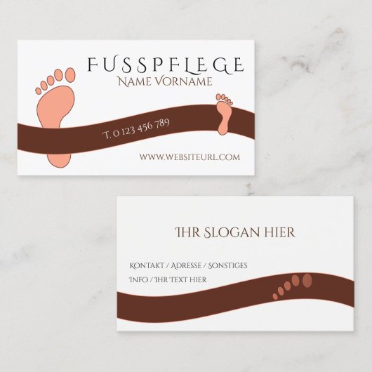 fußpflege visitenkarte (Vorne/Hinten)
