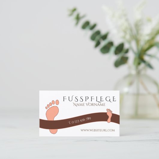 fußpflege visitenkarte (Stehend Vorderseite)
