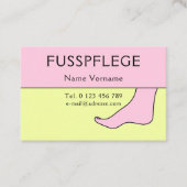 Fusspflege Visitenkarte (Vorderseite)