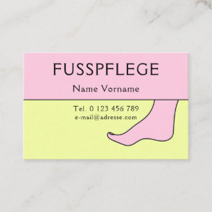 Fusspflege Visitenkarte