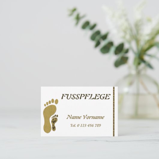 Fusspflege Visitenkarte (Stehend Vorderseite)