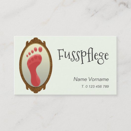 fußpflege visitenkarte (Vorderseite)