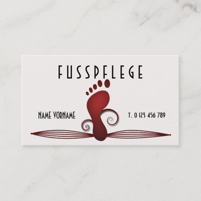 fusspflege visitenkarte Zazzle.de