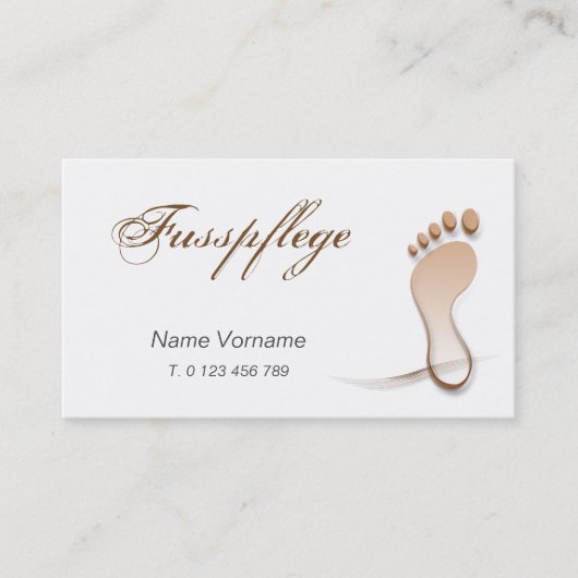 fußpflege visitenkarte (Vorderseite)