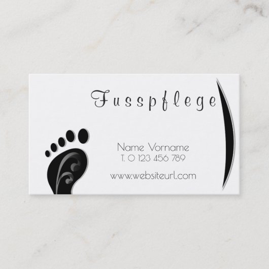 fusspflege visitenkarte (Vorderseite)