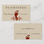 fußpflege visitenkarte (Vorne/Hinten)