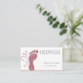 fusspflege visitenkarte (Stehend Vorderseite)