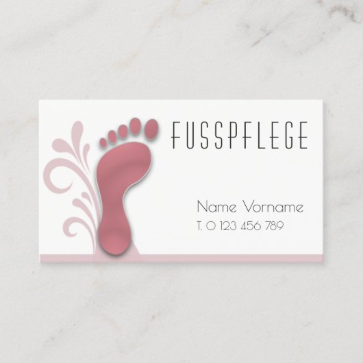 fusspflege visitenkarte (Vorderseite)