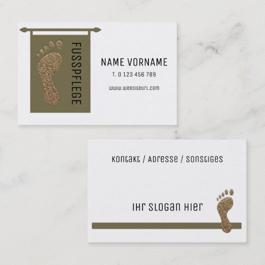 fußpflege visitenkarte (Vorne/Hinten)