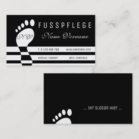 fusspflege visitenkarte (Vorne/Hinten)